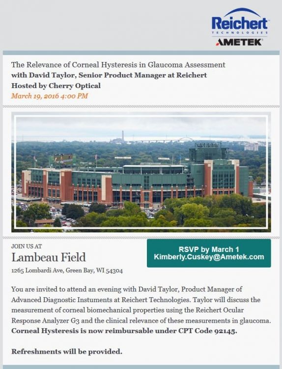 The Relevance of Corneal Hysteresis in Glaucoma - RSVP for a Hands-on Presentation Today!