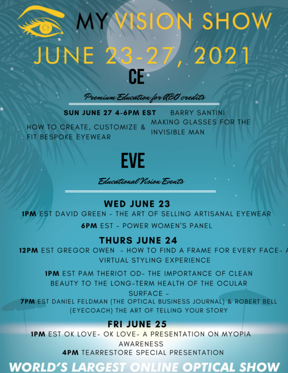 My Vision Show June 23-27, 2021